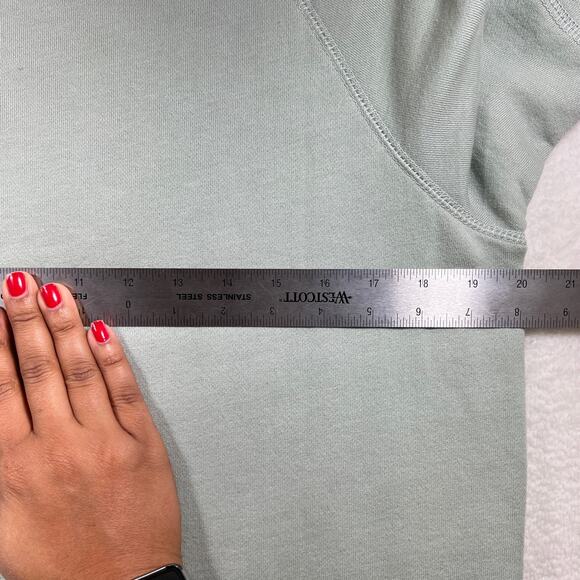 ROOTS Light Green Velvet Logo Sweatshirt Sweater Mini Dress Womens Size Small - Picture 10 of 13